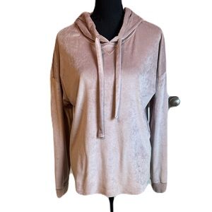 Plush and Cozy Velour Princess Blush Pink Hoodie
